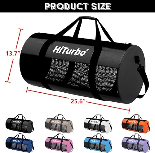 Miniatura 2 de Hiturbo Bolsa de lona de malla, bolsas de buceo para viajes, equipo de playa, buceo, equipaje para buceo, surf y esnórquel