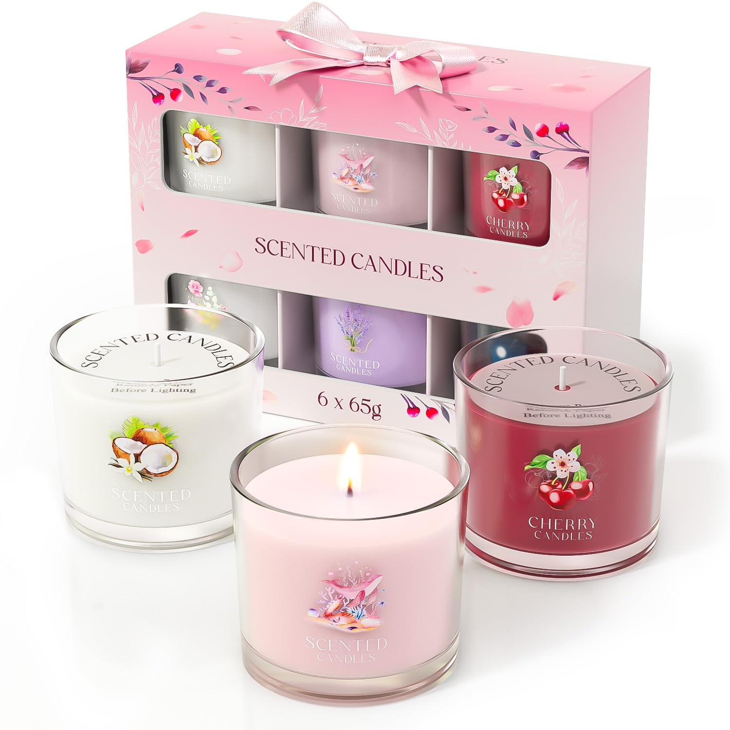 CHILLFLAME Scented Candles Gifts for Women, Candle Gift Set for Her, 6 Scented Votive Candles, Birthday Gifts for Women/Men (6 Colors, 14 oz)