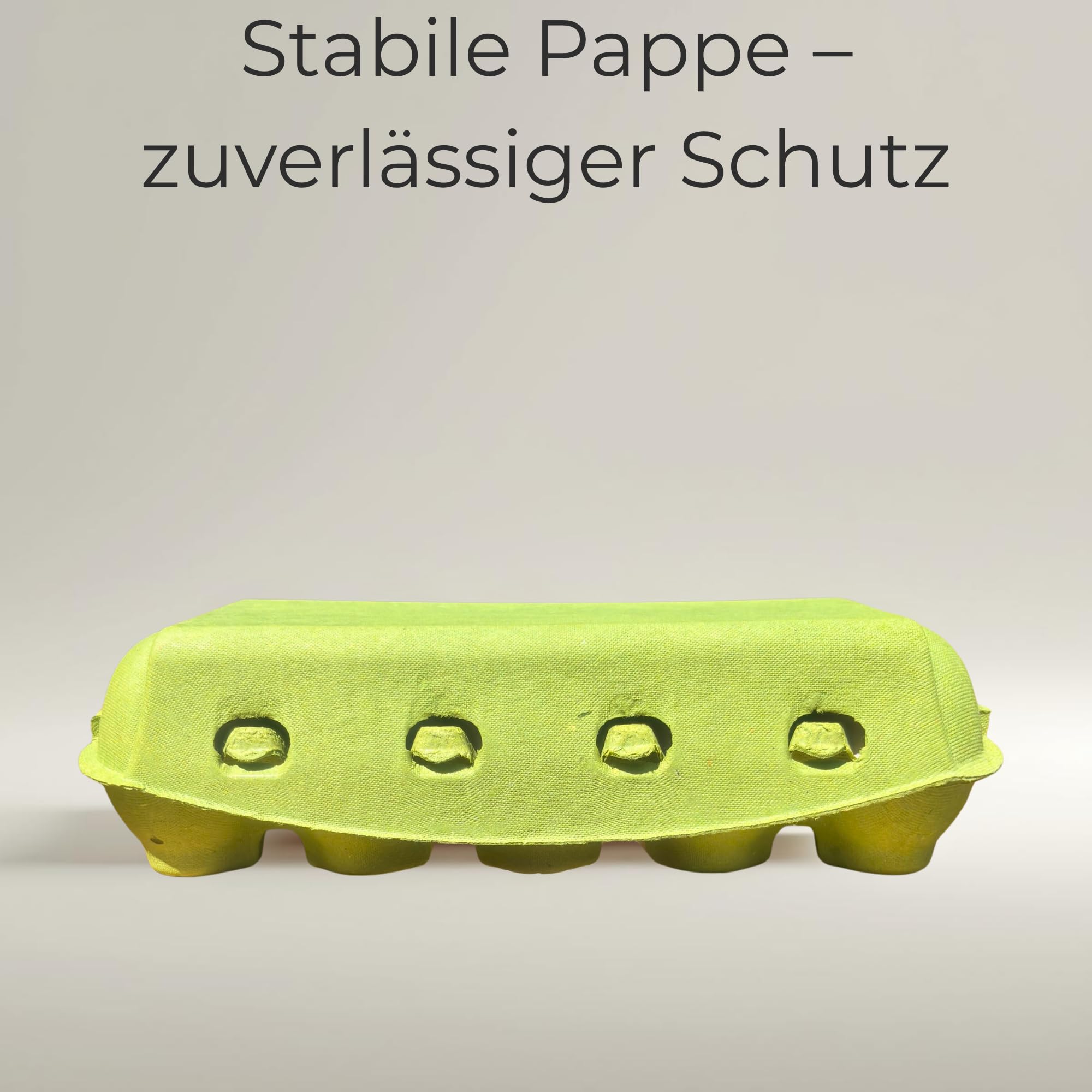 Ingbertson Eierpappen – 50 Stück für je 10 Eier | Stabile Eierkartons aus Pappe | Sicherer Transport & Aufbewahrung von Hühnereiern (Leaf Green)