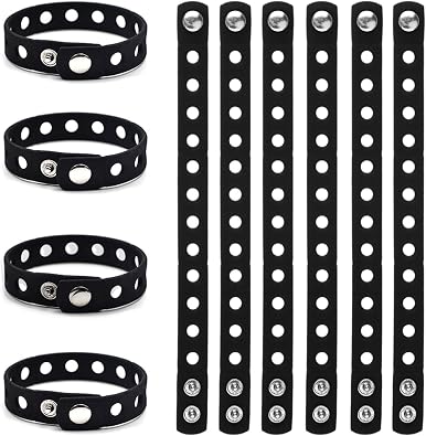 GOGO 10 Pcs Adult Adjustable Silicone Bracelets for Shoe Charms
