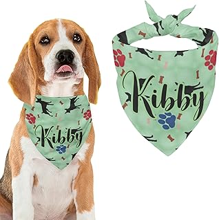 Dog Handkerchiefs Scarfs Bandana Kerchief Scarf Triangle Bibs Accessories for Small Medium Large Dogs Puppies Pets Birthday Animal Cat Dog Paw Bone Green