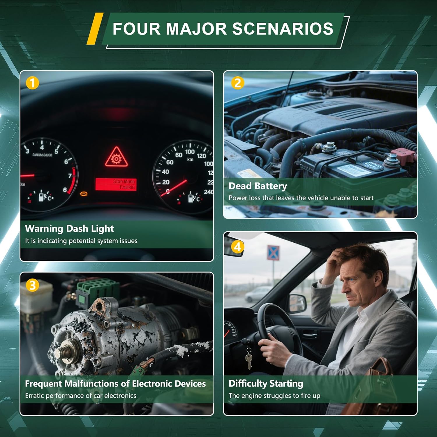 11385R Alternator Compatible with Toyota Corolla 2009-2011,Matrix 2009-2010, Compatible with Pontiac Vibe 2009-2010, Compatible with Scion XD 2008-2014 Replacement#27060-0T040 27060-0T041