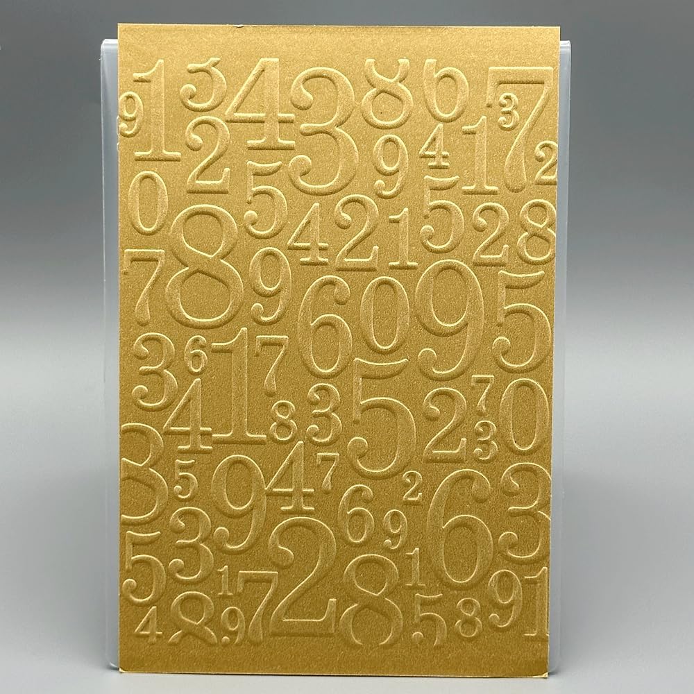 3D Plastic Embossing Folder Template Numeric Literal Texture A6 Size for Card Making DIY Scrapbooking Paper Crafting Handmade Crafts Scrapbooking Arts Supplies Scrapbook Decor