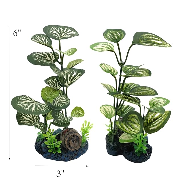 Foto 3 de 6 de M2cbridge Plantas Artificiales de Seda para peceras, Plantas de plástico para Acuario
