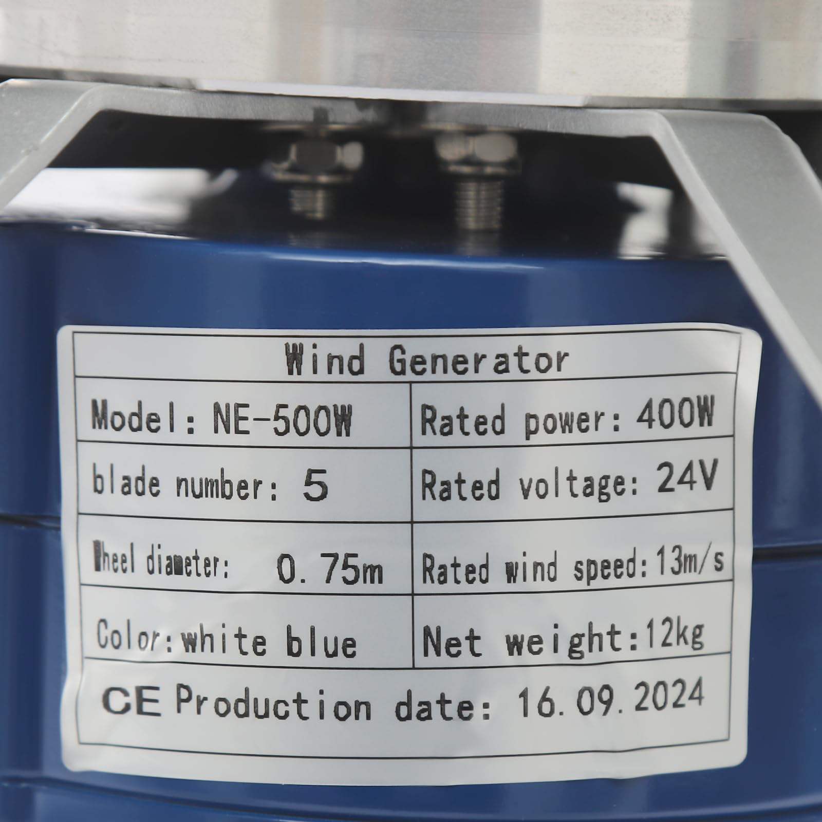 Mini impianto eolico turbina eolica verticale per balcone generatore di energia elettrica con controller, generatore eolico a 5 pale 24V energia eolica per casa, barca, illuminazione stradale