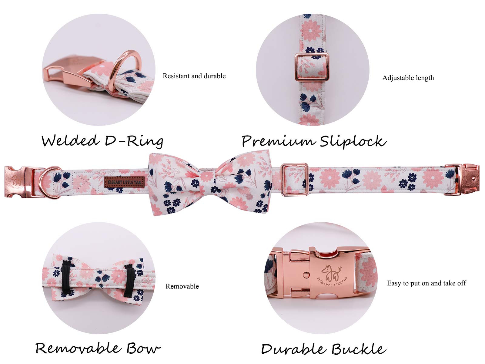 Elegant little tail Hondenhalsband en riem van leer, roze, duurzame hondenhalsband, meisjes- of jongenshalsband, verstelbare hondenhalsbanden voor grote honden, hals 40,64-60 cm