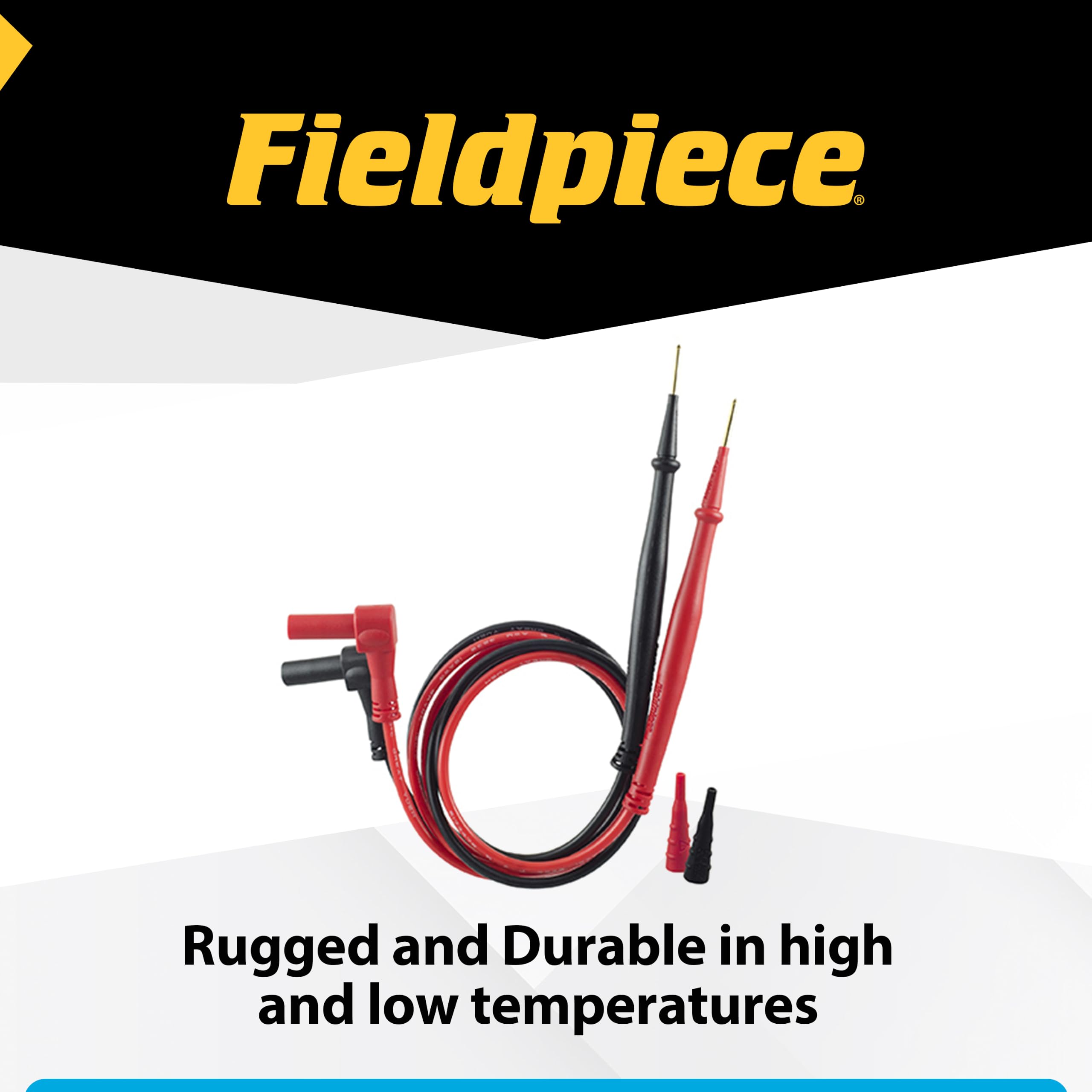 Fieldpiece ASLS2 Silicone Test Leads for HVAC and Electrical Testing - High-Strand Copper Conductors - Flexible Silicone Insulation and Detachable Probe Tips - CAT III & CAT IV Rated — Amazon image 5