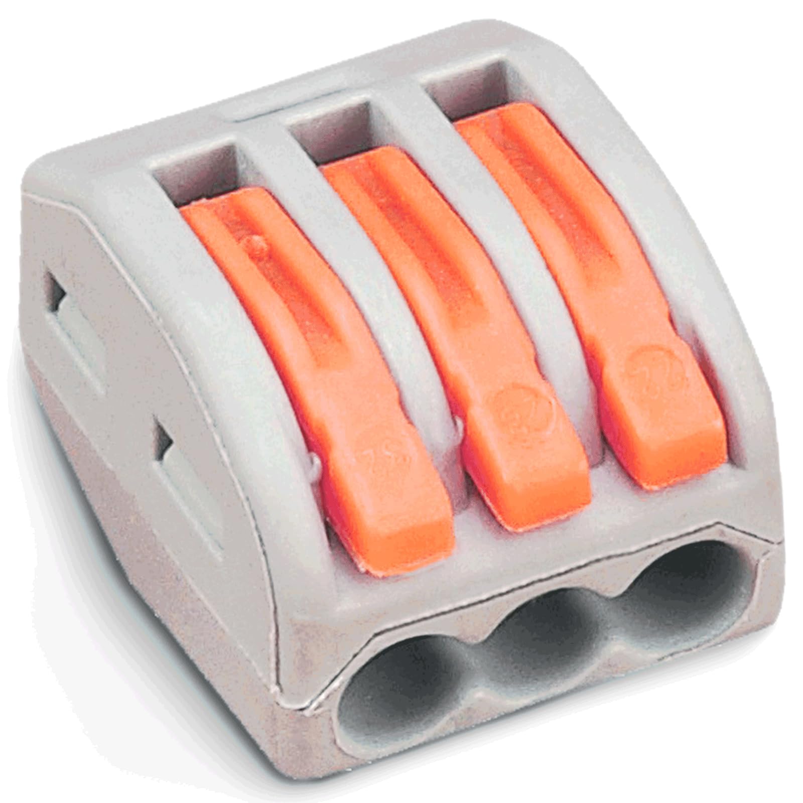 Terminal block CMK-413 Includes 2 units per blister, Available in Grey and Orange colors. These blocks are ideal for safe and efficient electrical connections in various assemblies.