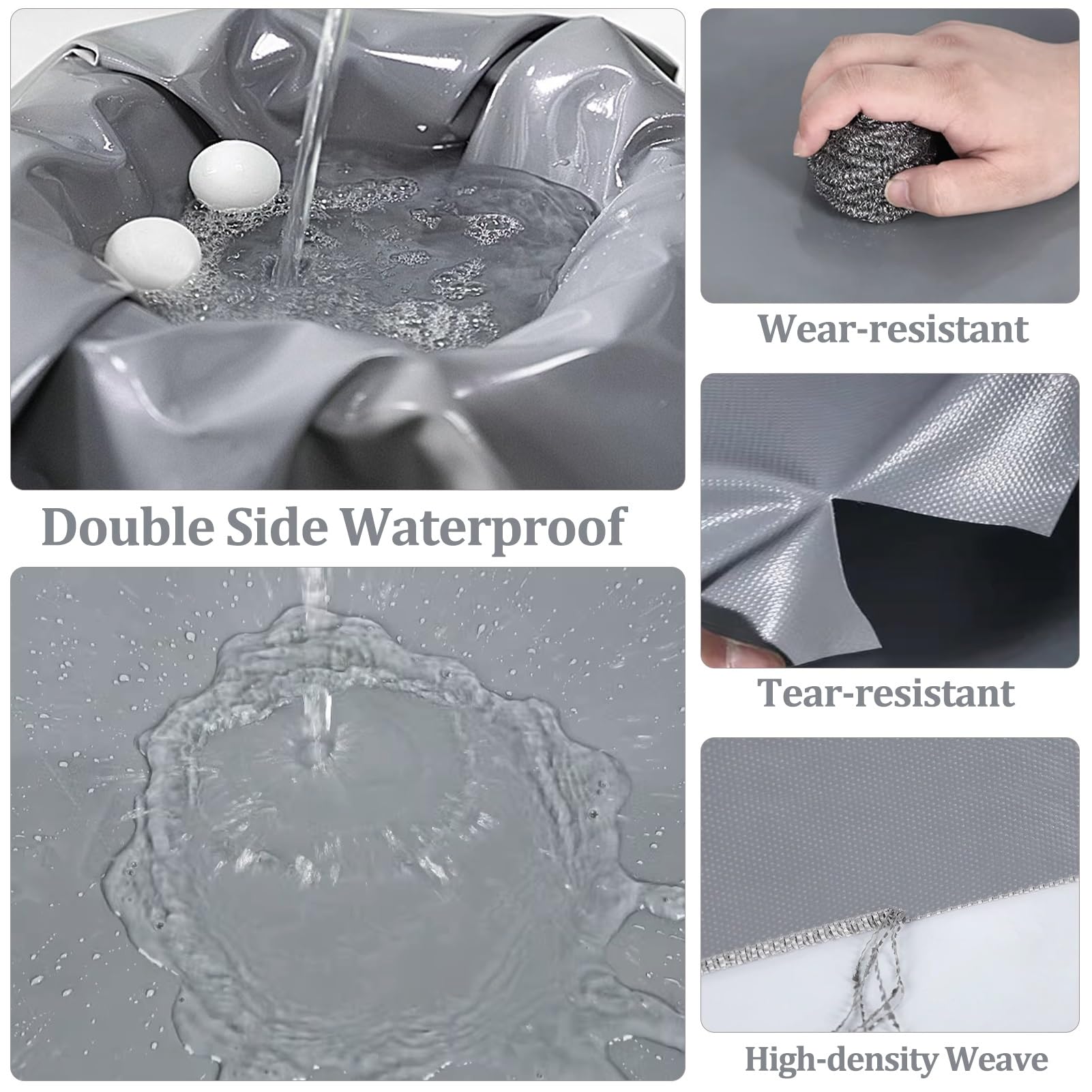 Bâche de protection imperméable, tapis de sol durable avec œillets et bords renforcés