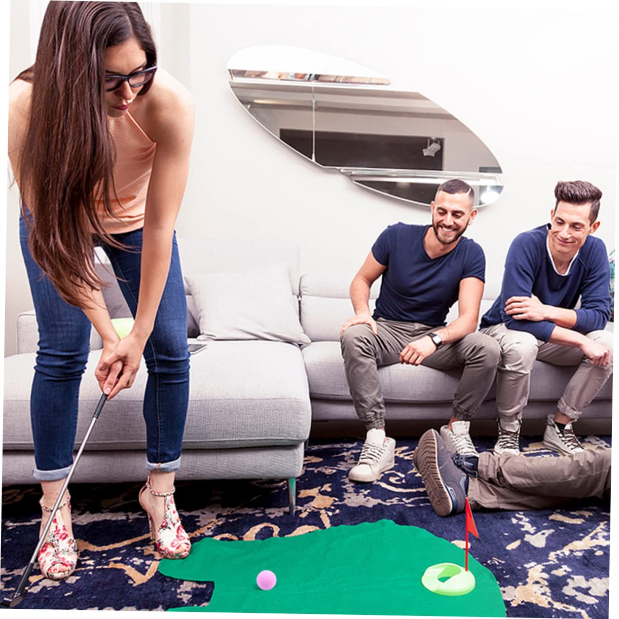 HEMOTON Golf Juegos The Game Bolas Qteden Juego Ball Entrenamiento Interior Práctica para Pelota para Practicar Pelota De Entrenamiento Caucho Sintético