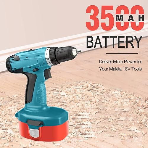 Miniatura 4 de ADVTRONICS Paquete de 2 baterías de repuesto de 18 V 3.5 Ah 1822 compatibles con Makita 1823 1833 1834 1835 1835F 192828-1 192829-9 193061-8