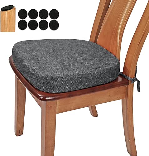 BUYUE Thickened 2.5" Friendly Woven Fabric Dining Chair Cushion, U-Shape