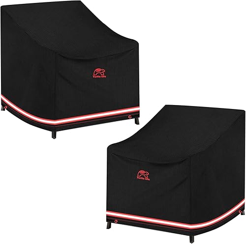 Turtle Life Funda para silla de patio, resistente, duradera, impermeable, para sofá individual profundo, funda antidecoloración para silla, color
