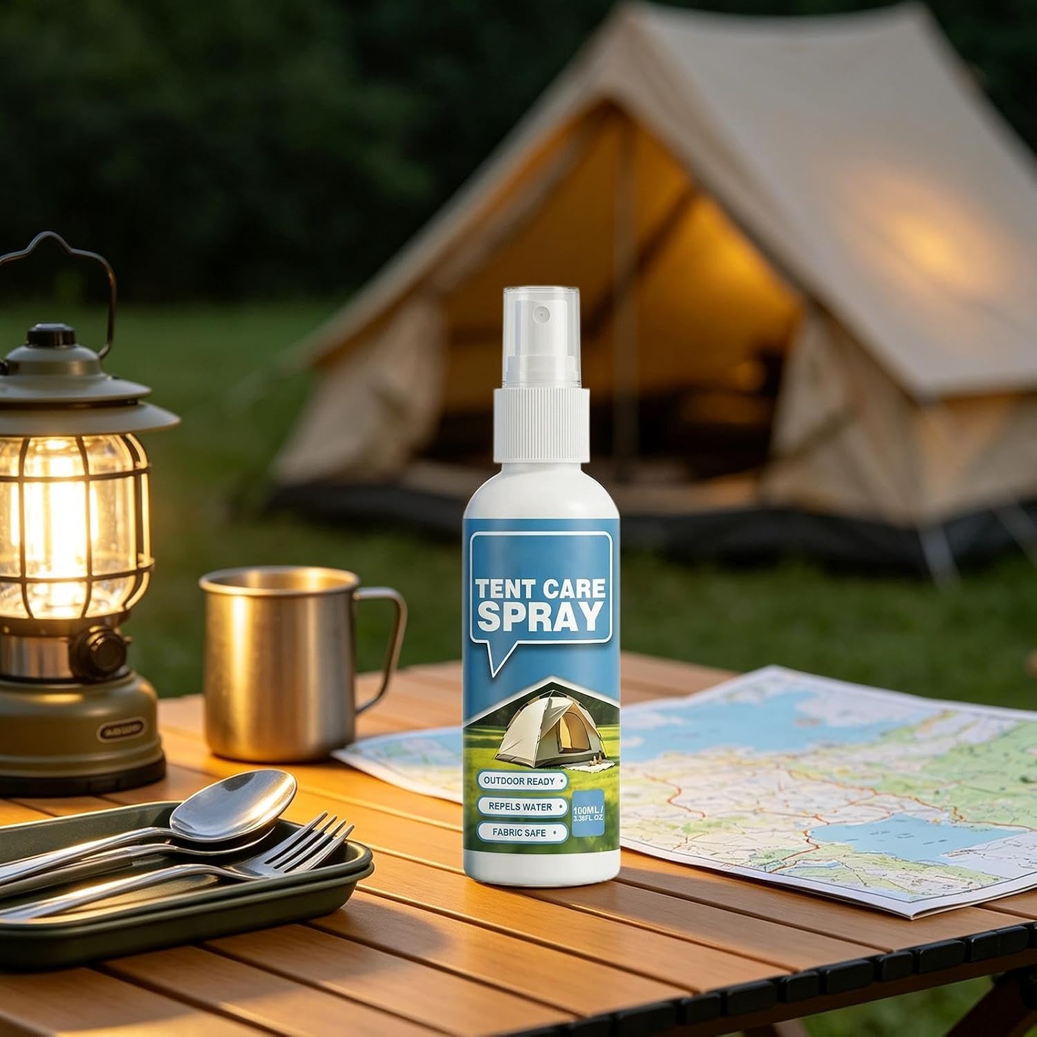 Outdoor Tent Cleaner | Waterproof Restoration Liquid | Camping Tent Fabric Cleaner - for Backpacking Fishing Adventure RV Owners Travelers Family Professionals