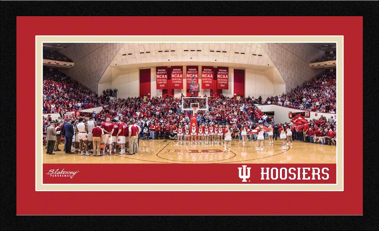Blakeway Worldwide Panoramas, Inc. Indiana Hoosier Basketball - Framed Panoramic Picture
