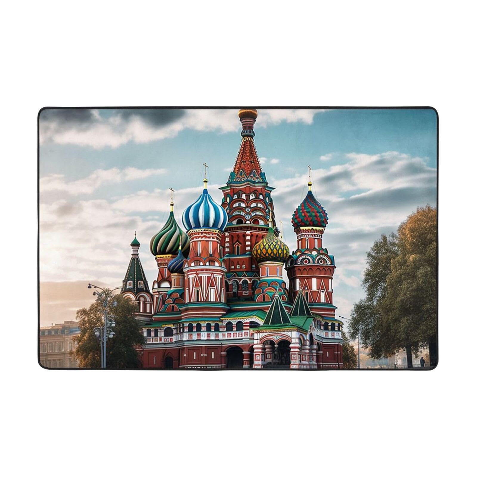 Tapis moderne 91,4x61cm tapis d'entrée doux lavable antidérapant rouge