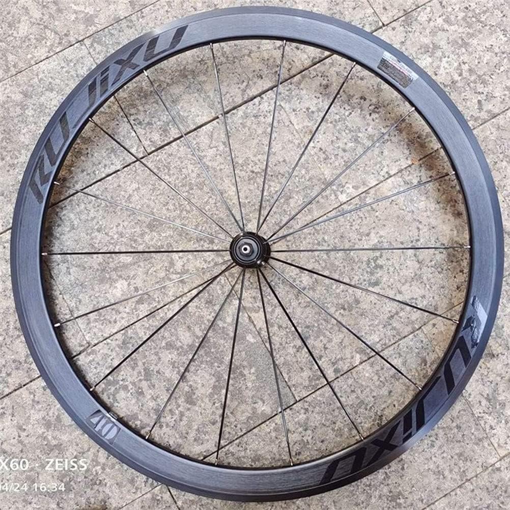 Juego de ruedas para bicicleta de carretera 700C con llantas de doble pared, buje de carbono para cassette, freno V-Brake, 8-9-10-11 velocidades, 2 velocidades delanteras, 5 velocidades traseras (rue