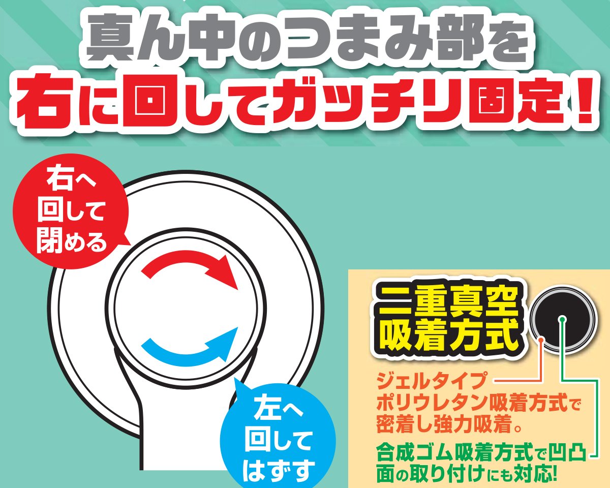 Amazon | アイテック 強力吸盤ドアハンドル 72x42x210mm 耐荷重