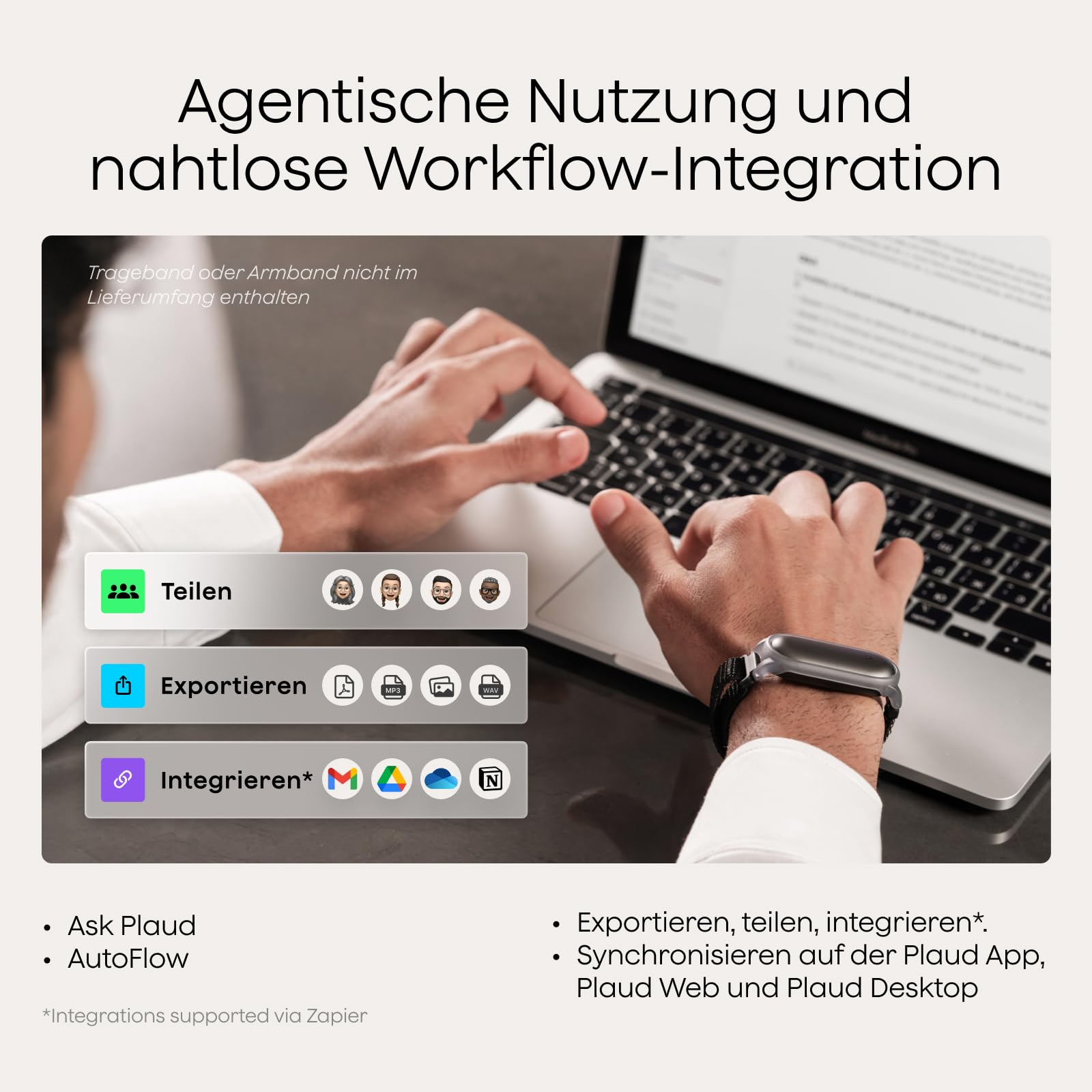 Plaud NotePin Sprachrekorder, KI-Sprachrekorder, Profis & Teams, KI-Notizgerät, KI-Transkription & Zusammenfassung, 112 Sprachen, Audiorekorder für Vorlesungen, Meetings, Kosmisches Grau
