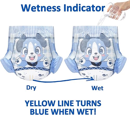 Miniatura 3 de Littleforbig Pañal de tela estampada para adultos, con cierre de ajustable, 10 piezas, piel de bebé azul (mediano de 28 a 38 pulgadas)