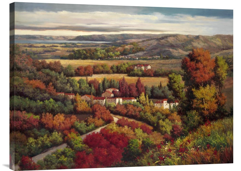 Global Gallery Budget Lazzara Villagio Distante Ii Gallery Wrap Giclee on Canvas Print Wall Art