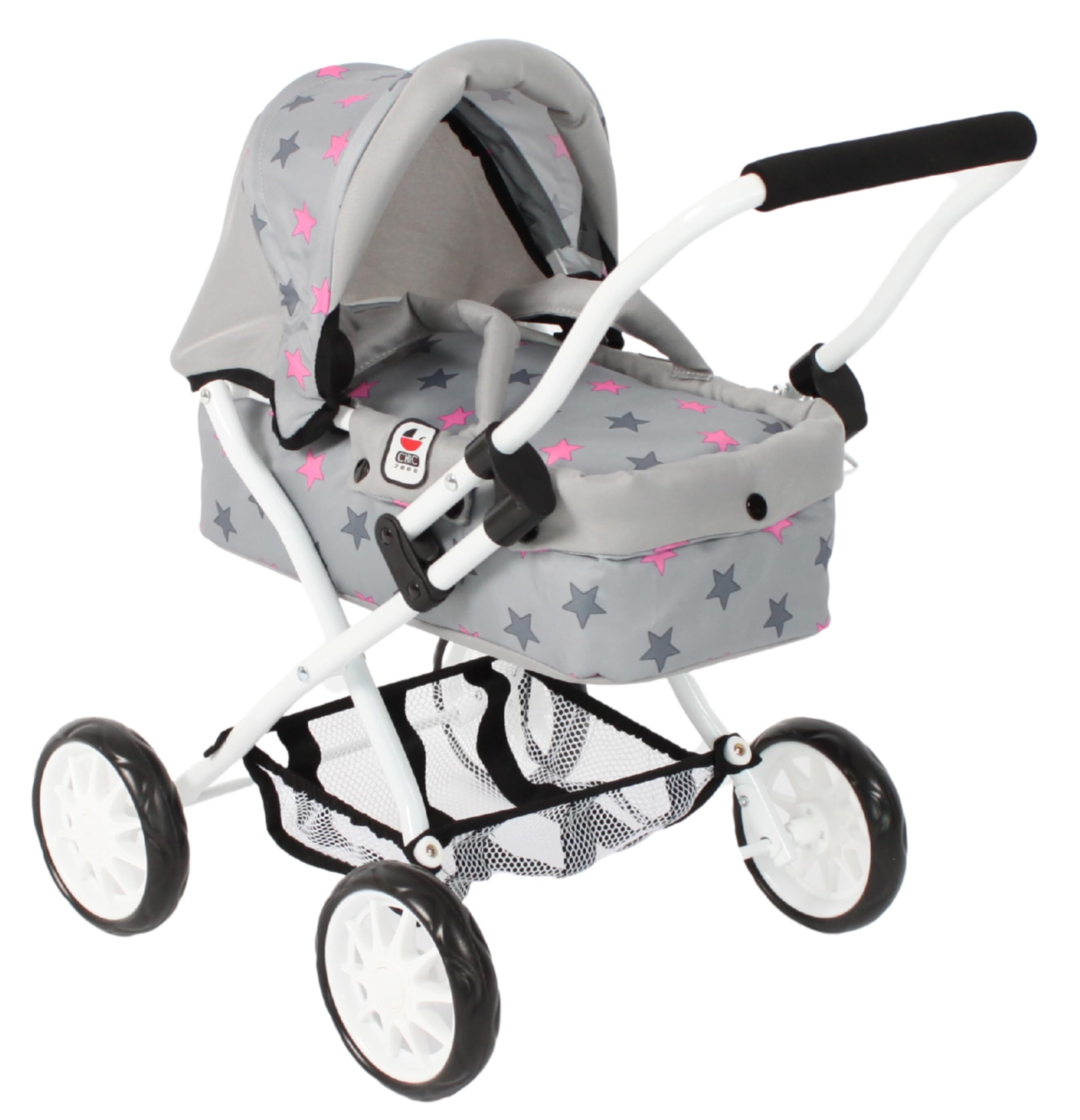 Bayer Chic 2000 Puppenwagen Smarty – Erster Puppenbuggy mit Tragetasche | Kompakter Mini-Puppenwagen für Kleinkinder ab 2 Jahren. Inklusive weicher Tragetasche, Verdeck und praktischem Gepäcknetz
