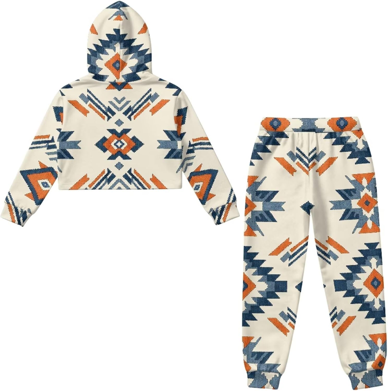 Coldinair Kids 2 Piece Outfits Girls Boys Crop Tops Hoodie and Sweatpants Long Sleeve Pull Over Outfits Sets for Girls 4-13