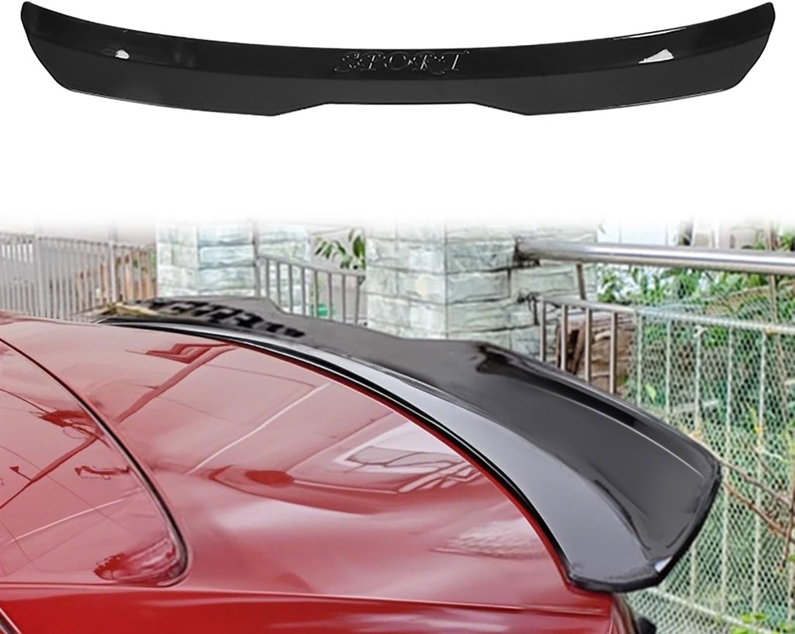 Compatible with Toyota 86/86 GT ZN6 Tailgate Spoiler, Durable, Scratch Resistant, Waterproof, Easy to Wipe, Fade Resistant, Corrosion Resistant, Drill-free Top Wing, Automotive Exterior Decoration