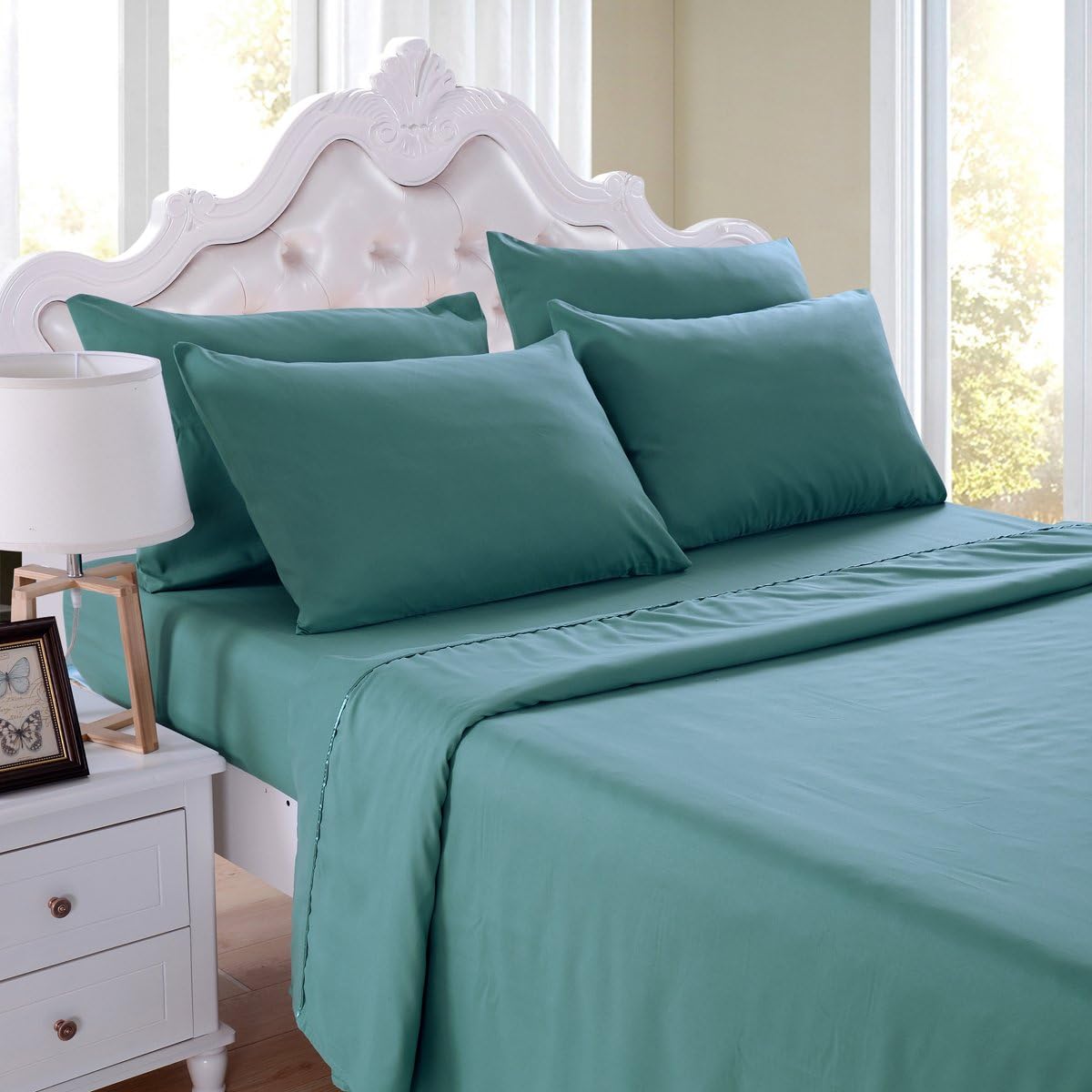 JML Sheet Set, Twin Sheet Set - 4 Piece Bed Sheet Set with 14" Deep Pocket