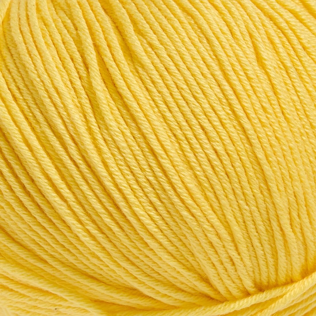 Utopia Crafts Amigurumi Cotton DK Yarn for Crochet and Knitting 50% Cotton, 50% Acrylic Blended, 3X 50g (Medium Yellow) - Image 3