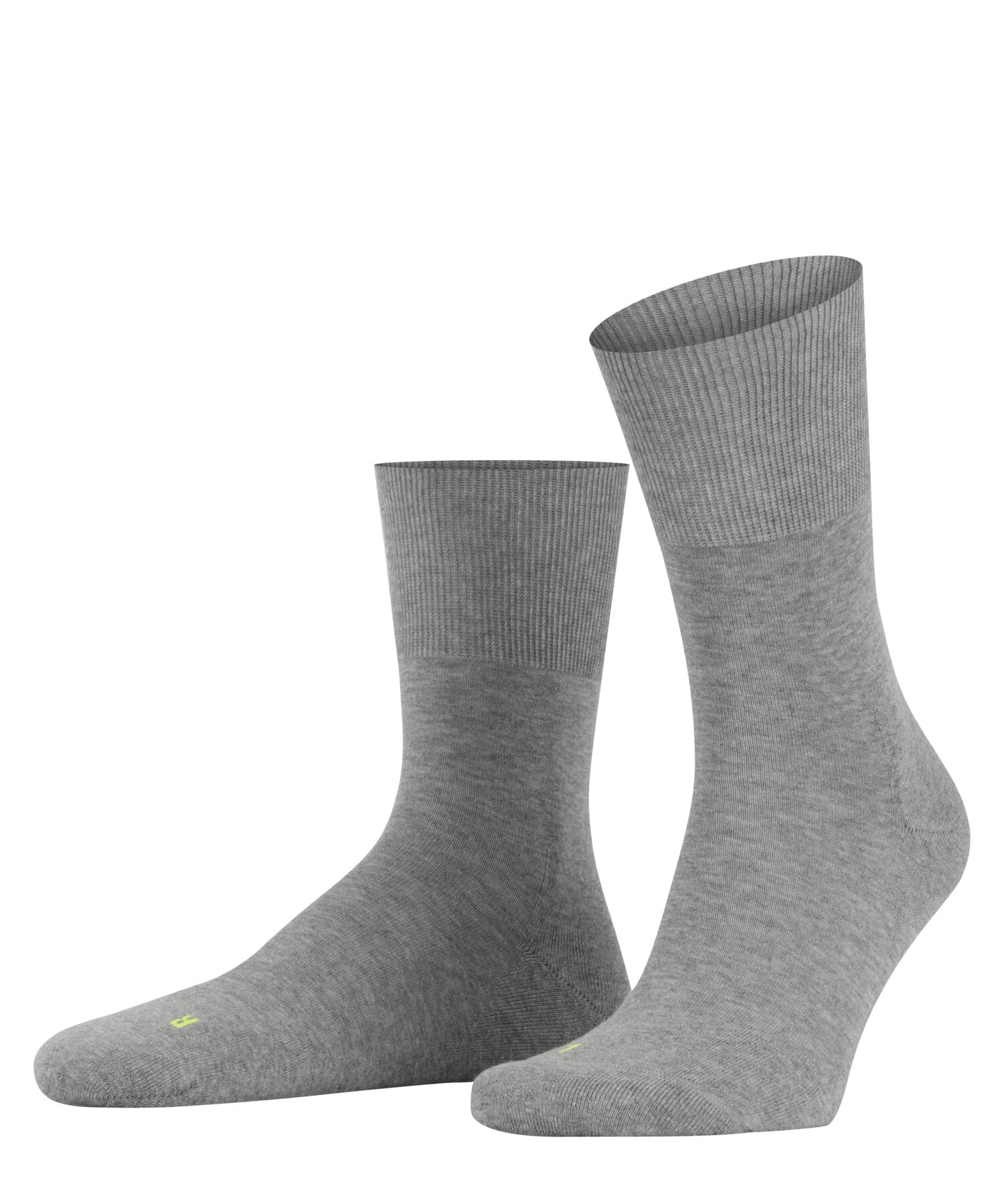 Falke Socken Run U Sso Baumwoll-Funktionsmaterial, Einfarbig – Grau Light Grey 3400, Größe 44-45