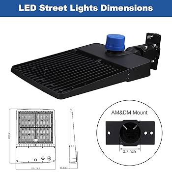 dephen 300W LED Parking Lot Light with Dusk to Dawn