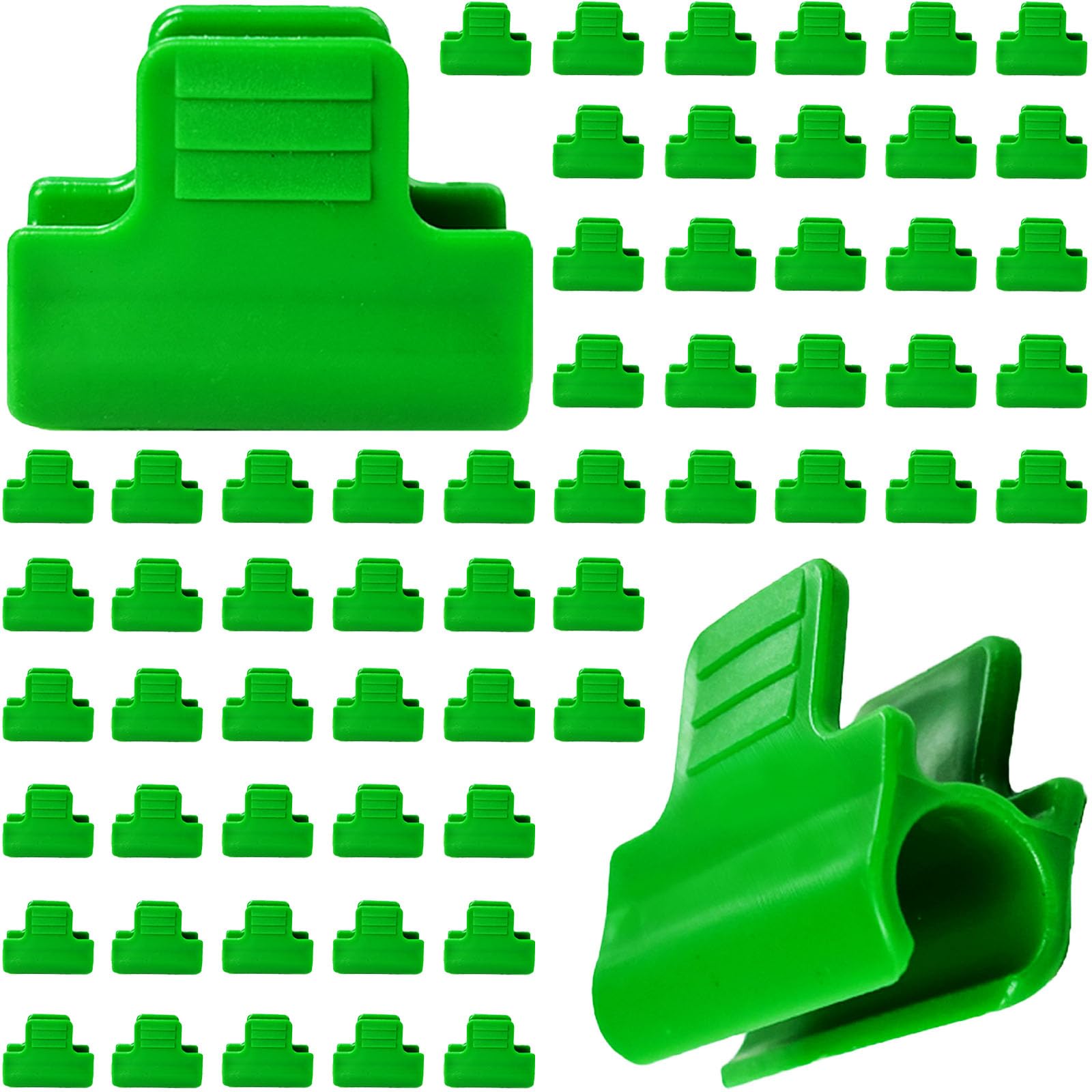 60PCS Plastic Greenhouse Clamps,Garden Netting Hoops Plant Clips,Film Row Cover Tunnel Frame Shading Rod Clip for Season Plant Extension Support and Fixing Plant Cover Plastic Sheeting Film Row Cover