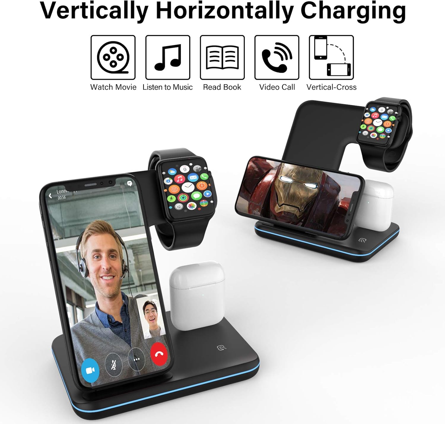 Exсluѕіvе Wireless Charger, 3 in 1 Qi-Certified 15W Fast Charging Station for Apple iWatch Series 7/6/5/4/3/2/1,AirPods,Wireless Charging Stand for iPhone13/12/11 Series/XS MAX/XR/XS/X/8/8 Plus/Samsung Bеѕt Rеvіеw Wireless Charger, 3 in 1 Qi-Certified 15W Fast Charging Station for Apple iWatch Series 7/6/5/4/3/2/1,AirPods,Wireless Charging Stand for iPhone13/12/11 Series/XS MAX/XR/XS/X/8/8 Plus/Samsung