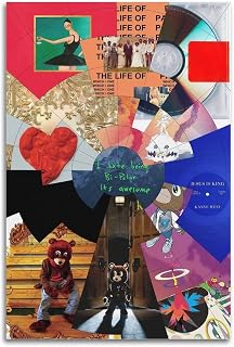 KANYE WEST Poster Album Covers Poster Poster 90s Canvas Wall Art Room Aesthetic Decor Posters 12x18inch(30x45cm)