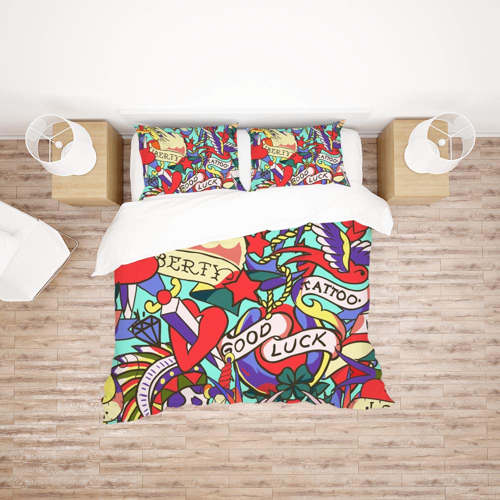 Parure de lit King Size ultra doux ensemble de linge 3 pièces entretien facile