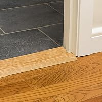 Vista 4 de Randall - Umbral de roble de 6 pulgadas de ancho x 5/8 pulgadas de alto, tira de transición de madera maciza preacabada para puertas, reductor