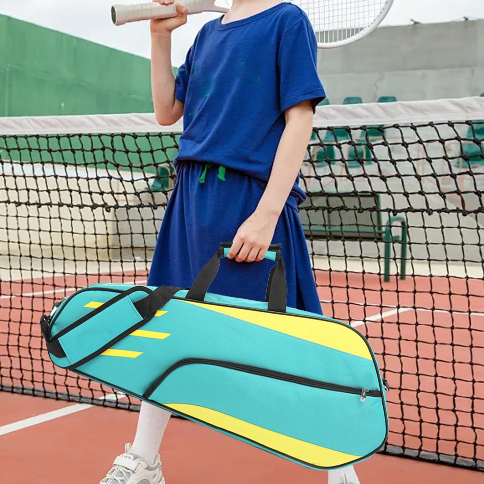 Borsa per racchette da badminton – organizer impermeabile da spalla, attrezzatura da viaggio sportiva | sistema di soluzione di trasporto leggero per attrezzature di protezione, accessorio multiuso