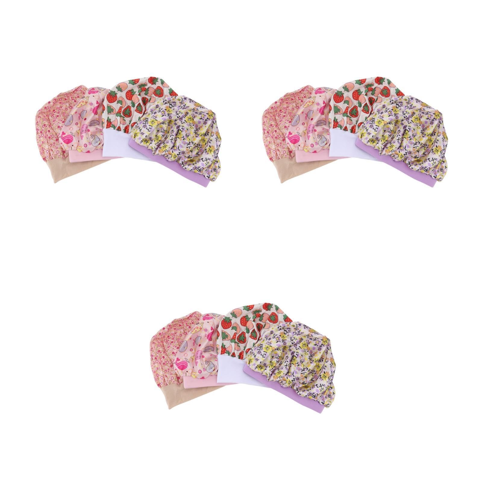 Healvian 3er-Sets Weiche Nachtmütze Für Kinder Satin-schlafmütze Kinder-schlafbezug Reise-babymütze Für Zuhause Und Hotel 4 Stück * 3