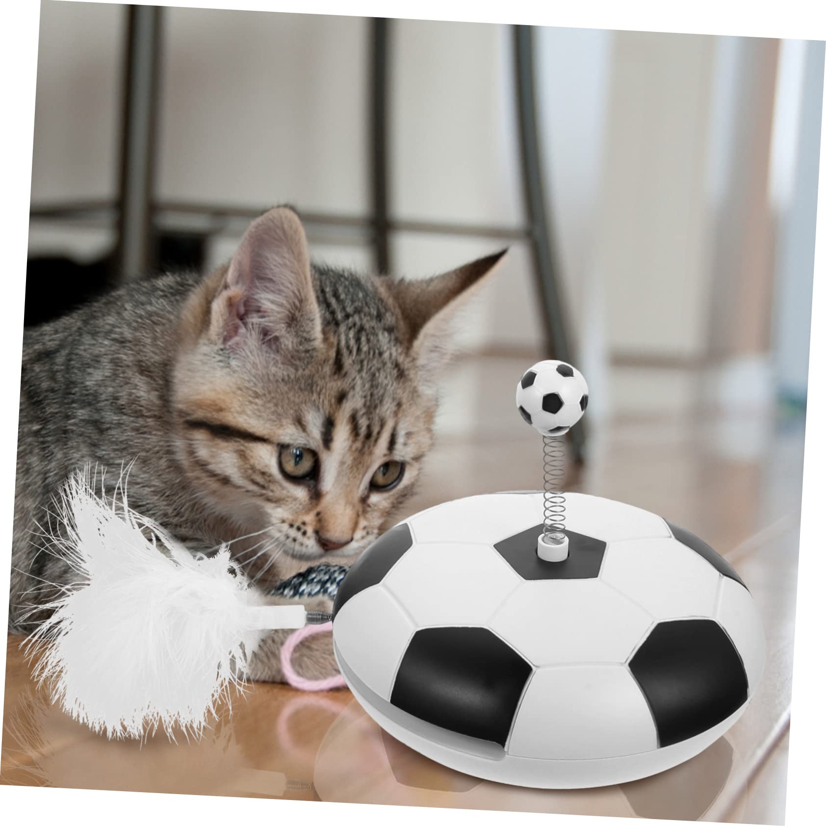 Toddmomy Interaktives Katzen-Spielzeug Mit Geräuschen Automatisches Selbstteasendes Fußball-Design Für Katzen Fördert Bewegung Und Spielspaß Im Innenbereich