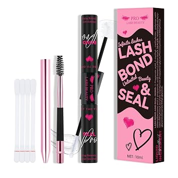 PROLASHBEAUTY Clear Lash Bond and Seal Waterproof Strong Hold Lash Glue