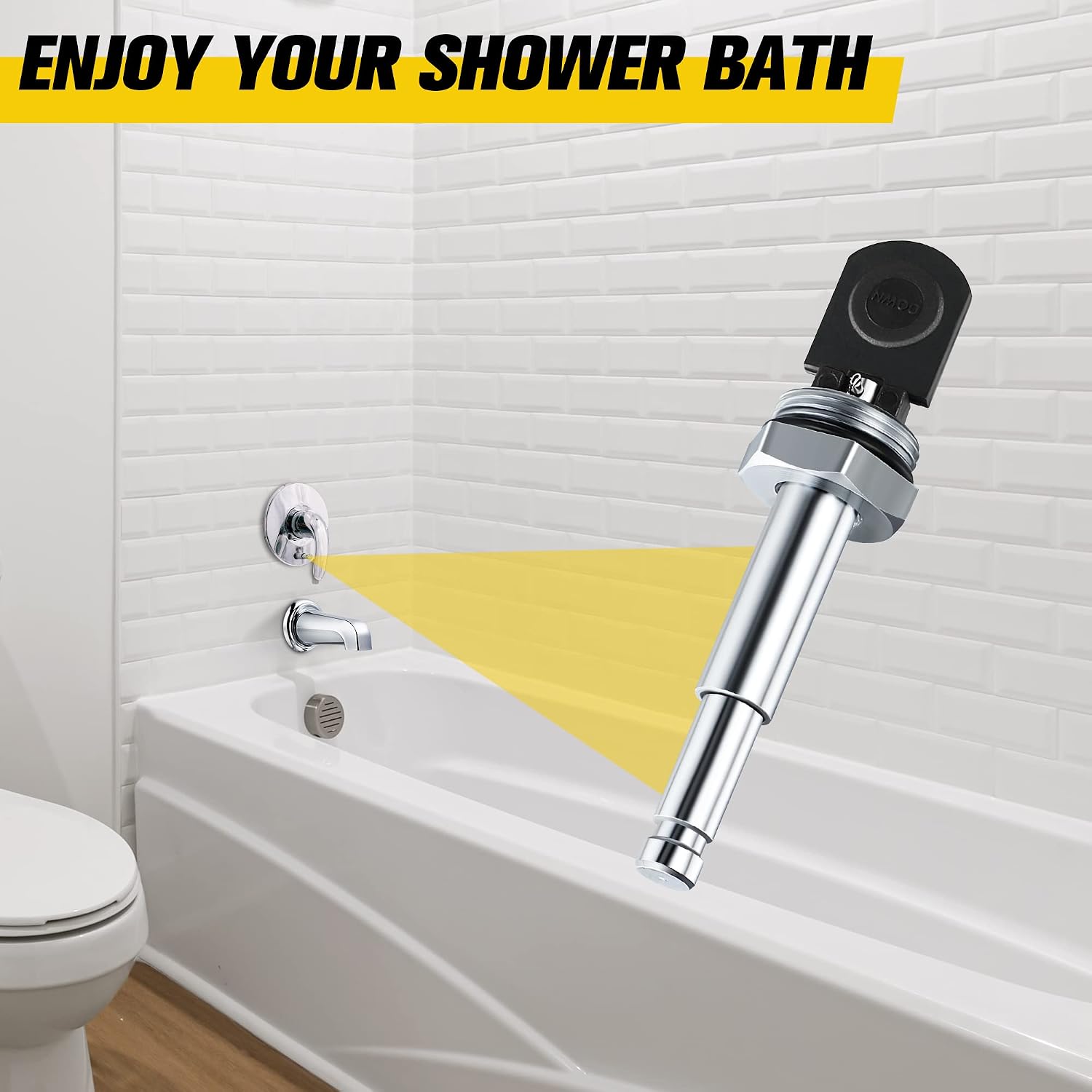 Enhon 1 Pack Push Button Shower Diverter Compatible with Delta RP5649 | Compatible with Delta 600 Series Valve, Shower Diverter Assembly, Single Handle Tub Shower Replacement, Easy Installation