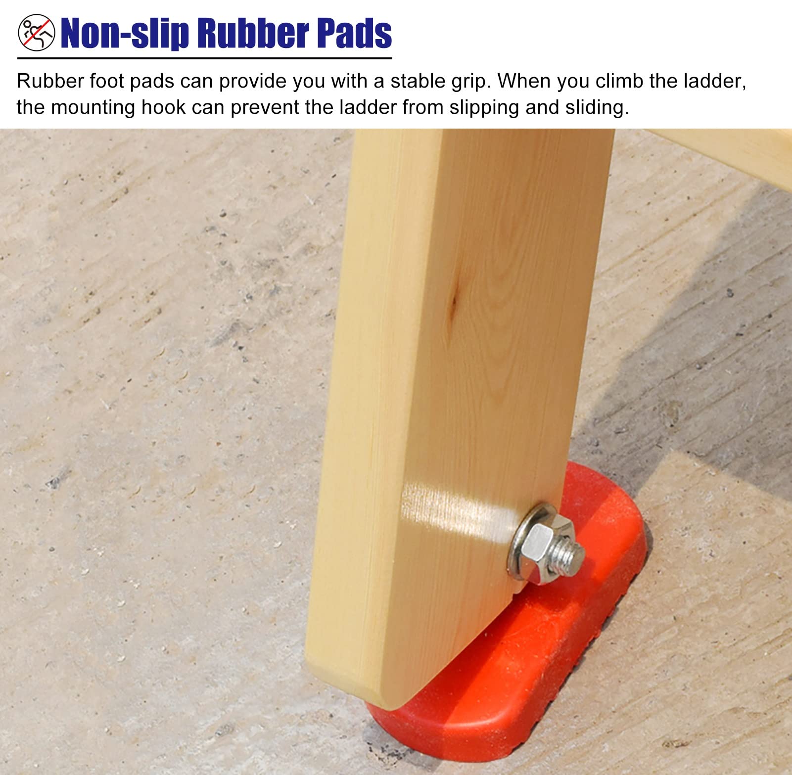 Escalera para litera de Madera con Base Antideslizante, Escalera de Repuesto Universal Resistente para Caravana, Barco, altillo, hogar, Dormitorio, 3 peldaños/4 peldaños/5 peldaños (Tamaño: