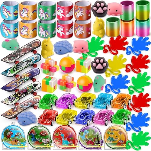 Amy&Benton - 61 piezas de premios de caja del tesoro para aula, regalos de fiesta de cumpleaños para niños para rellenos de bolsas de golosinas,