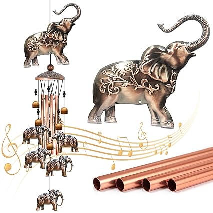 Elephant Wind Chime, Elephant Gifts for Women
