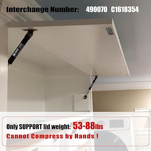 Miniatura 3 de Soportes de resorte de gas de 7.5 pulgadas, 70 libras311N, soportes de elevación para caja de herramientas segura Centinela, tapa de gabinete,