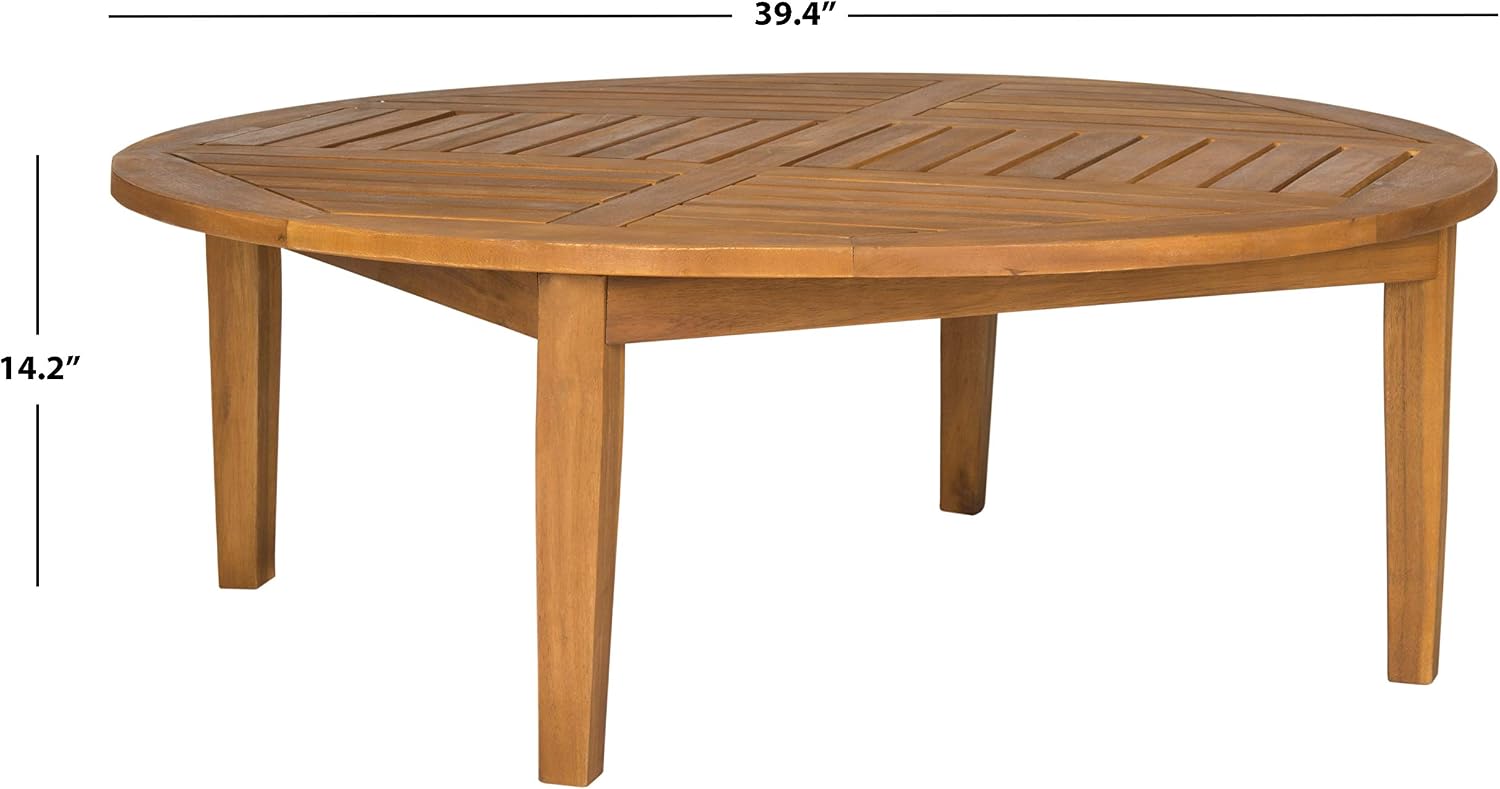 Safavieh Outdoor Collection Danville Teak Brown Round Table