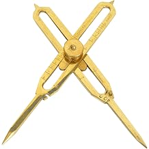 alfiya nautical store Brass Proportional Scale Divider Drawing Tool, 6" Long, Solid Brass, Imperial