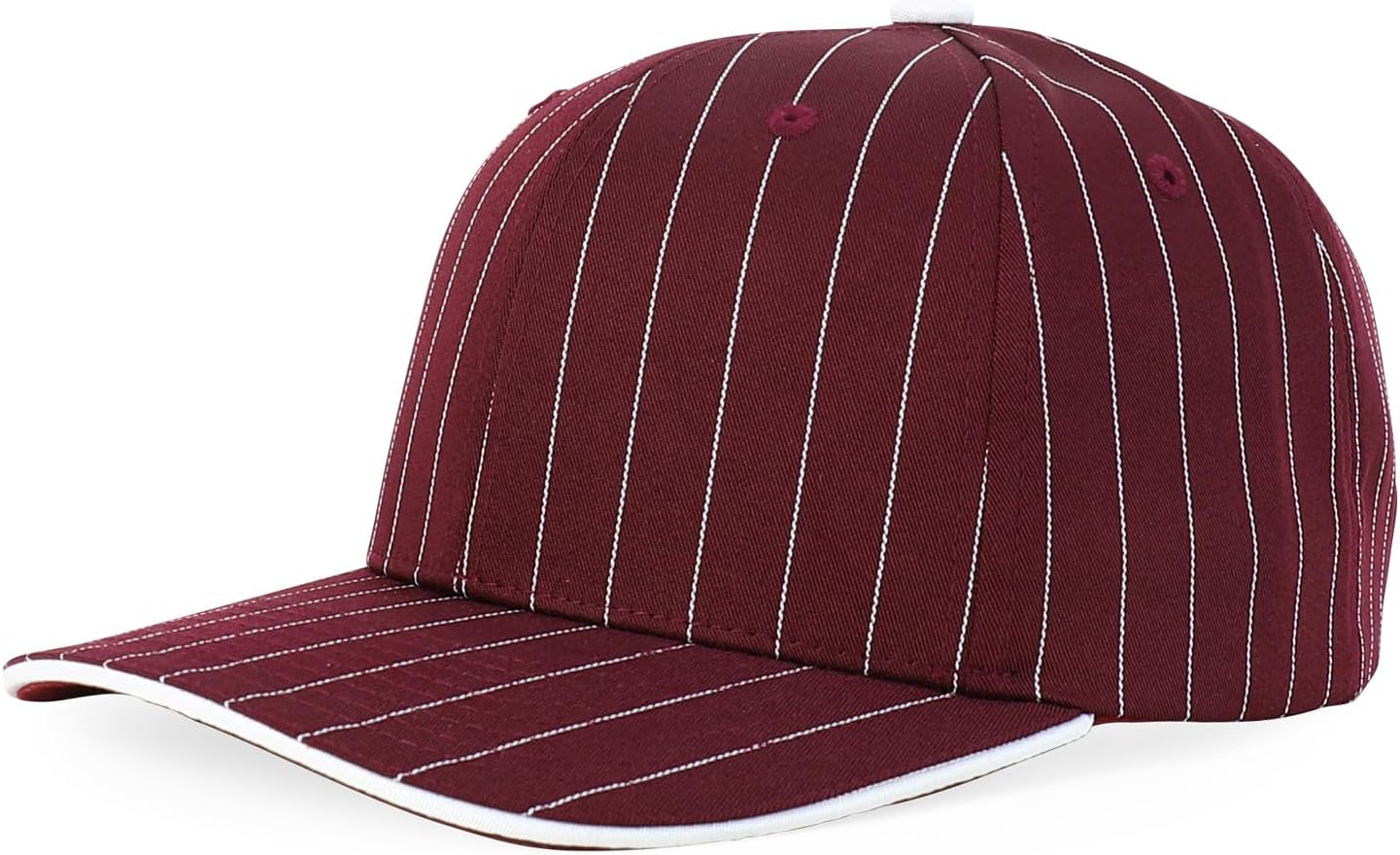 Trendy Apparel Shop 6 Panel Structured Pinstripe Snapback Baseball Cap