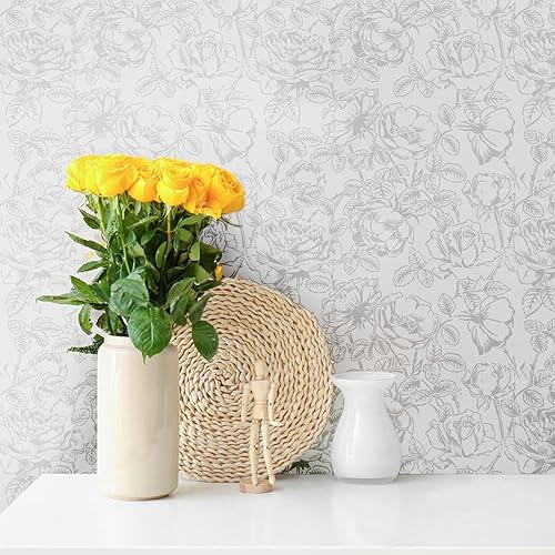 Miniatura 3 de GSS Designs - Plantillas de pared de flores grandes para pintar de 16 x 24 pulgadas, plantillas florales para pintar en paredes, suelos de madera,